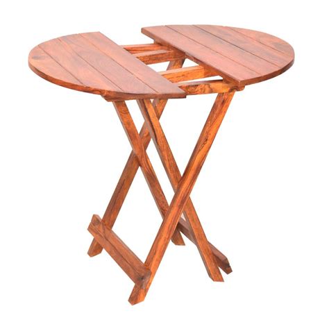 Shop For Solid Sheesham Wooden Folding Round Big Table Online In India