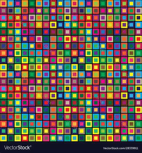 Abstract Colored Square Modern Seamless Pattern Vector Image