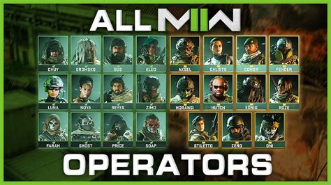 All Unlockable Mw2 Operators All Modern Warfare 2 Launch Operators