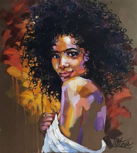 Painting Portrait Of A Black Girl Fun Portrait African Etsy In 2021