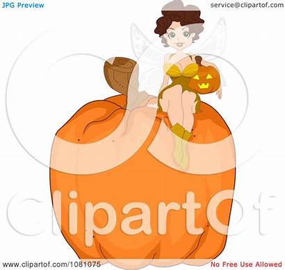 Fairy Halloween Pumpkin Clipart Woman Giant Illustration