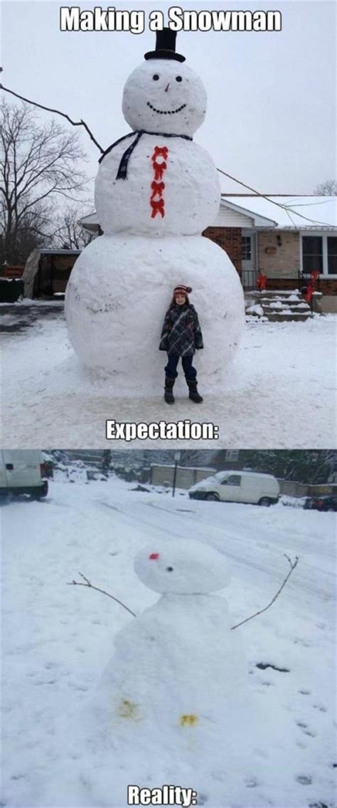 Most snowmen are pretty standard and tame. Making a snowman - Meme Guy