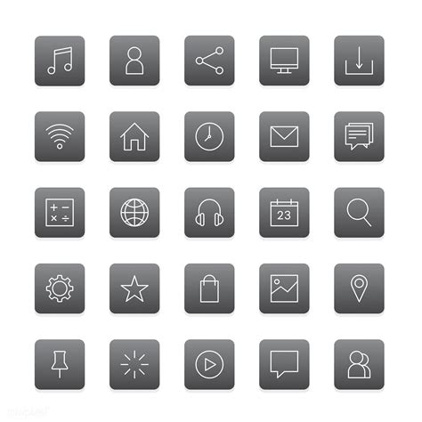 Vector Set Of Website Icons Free Image By Poyd