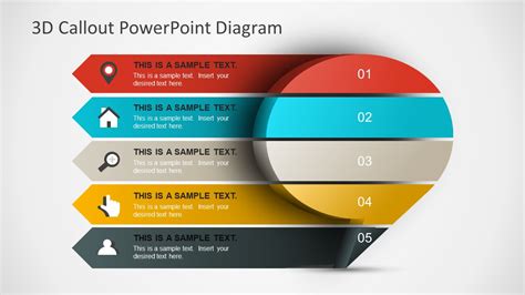 3d Callout Powerpoint Diagram Slidemodel