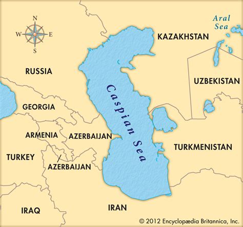 Caspian Sea On World Map