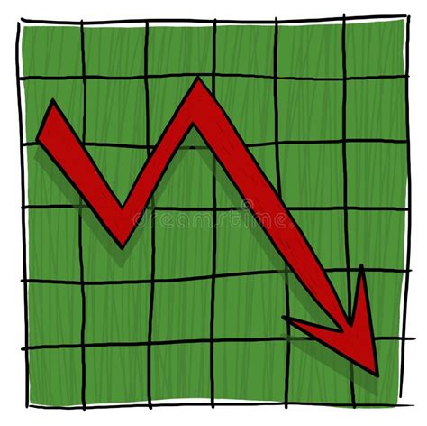 Grafico Della Freccia Che Va Giù Illustrazione Di Stock Illustrazione