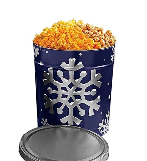 Snowy Night 3 12 Gallon Popcorn Tin