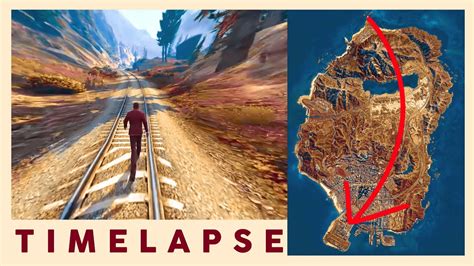 Walking Across The Map In Time Lapse Grand Theft Auto V Youtube