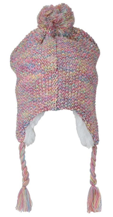 Girls 2 Pc Knit Sequins Hat And Gloves Set Burkes Outlet