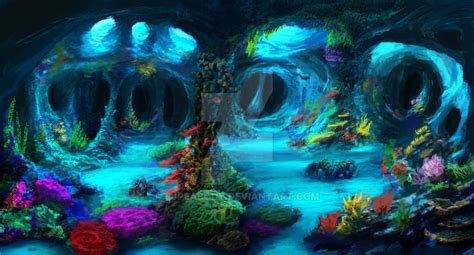Underwater Caves Commission Underwater Caves Mermaid Cave