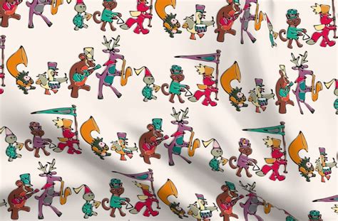 Animal Marching Band Spoonflower