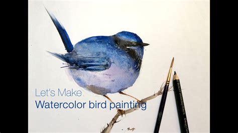 How To Paint Watercolor Bird Painting Easy Step By Step Learning Youtube