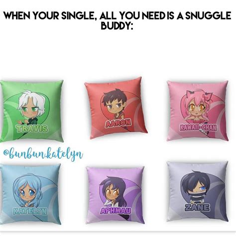 Four Pillows With Anime Characters On Them And The Caption Says When Your Single All You Need