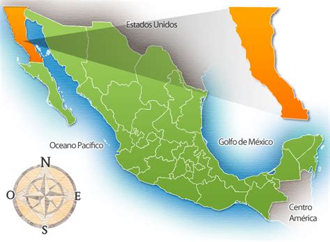 Estado De Baja California En La República Mexicana Mexico Real