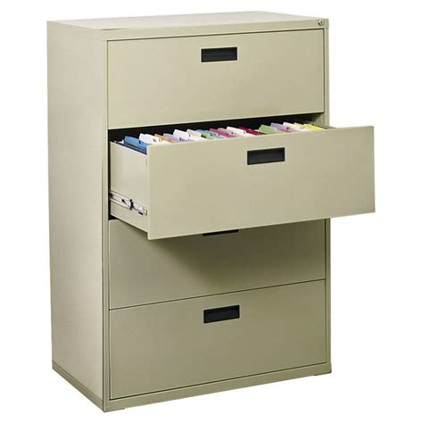Sandusky Steel Lateral File Cabinet With Plastic Handle 2 Drawers
