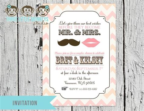 items similar to vintage mr and mrs couples wedding shower party invitation plus matching thank