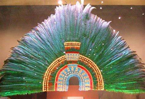 Replica Of Moctezuma Iis Famous Headdress In The National Museum Of