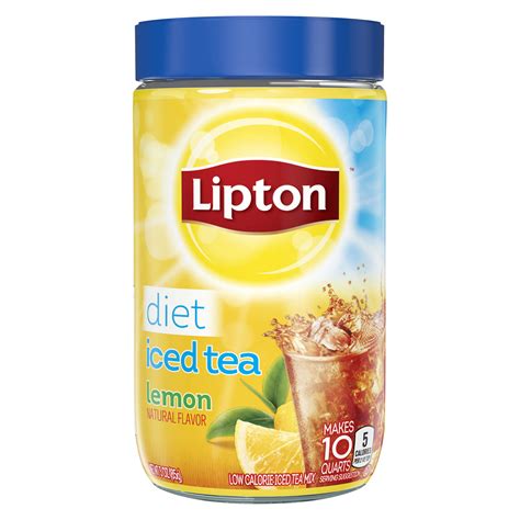 Lipton Diet Lemon Black Iced Tea Mix Powdered Tea 3 Oz