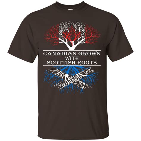 Canadian Grown With Scottish Roots T Shirt Shirt Design Online