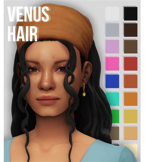 Venus Hair Okruee On Patreon Sims Hair Sims 4 Mods Clothes Sims 4 Mm