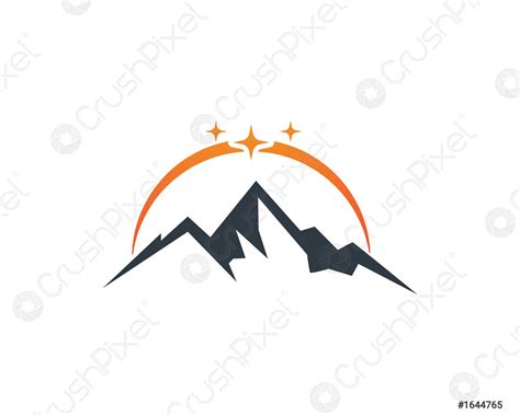 Logotipo de montaña vector de ilustración vector de stock Crushpixel
