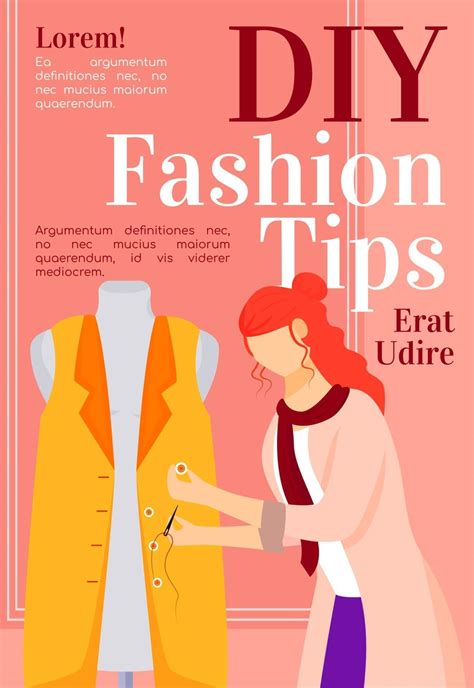 DIY fashion tips magazine cover template. Trendy outfits ideas. Journal