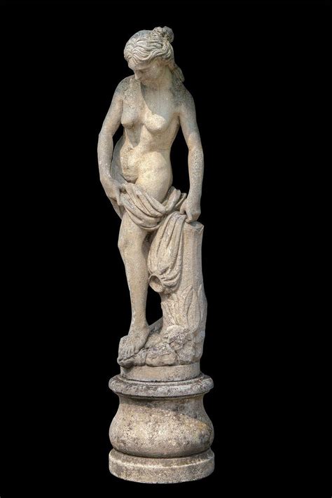Venus Italian Carved Large Stone Garden Sculpture For Sale At 1stdibs