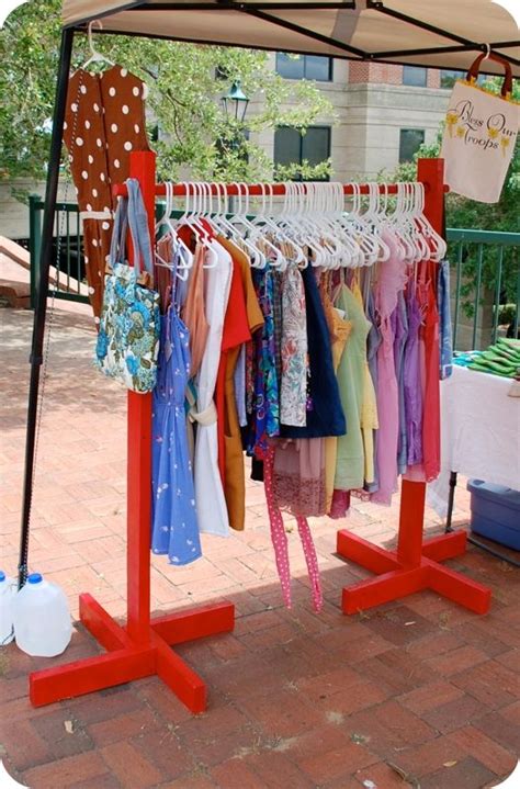 Then hang a drying rack from it. DIY clothing rack craft-show-ideas | Yard sale clothes ...