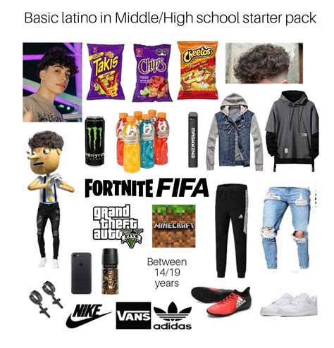 Basic Latino In Middlehigh School Starter Pack Rstarterpacks Starter Packs Know Your Meme