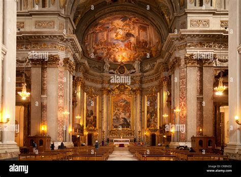 Interior And Altar Of The Jesuit Church Of Saint Ignatius Of Loyola At