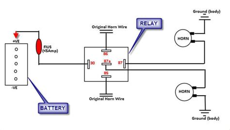 5 Pin Relay Wiring Diagram Horn Wiring Diagram