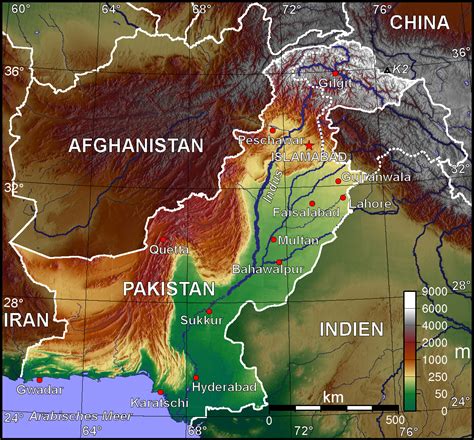 Map Of Pakistan Topographic Map Worldofmaps Net Online Maps And