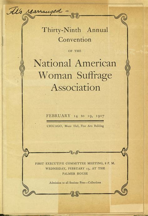 thirty ninth annual convention of the national american woman suffrage association library of