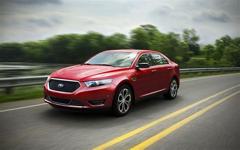 Ford Taurus Road 2018 Cars Motion Blur Sedans Red Taurus Ford Hd