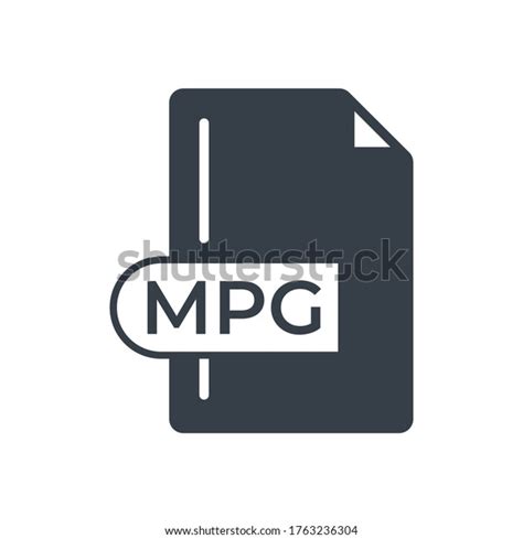 Mpg File Format Icon Mpg Extension Stock Vector Royalty Free