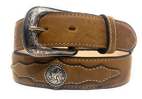 Mens Genuine Leather Concho Western Style Belt Concho Etsy