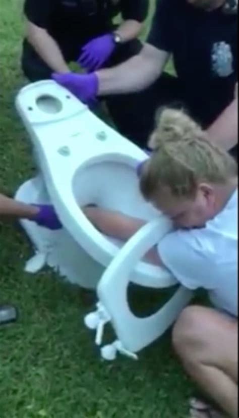 See the grommet is also round. Mortified Woman Gets Hand Stuck in Toilet, Calls 911 - The ...