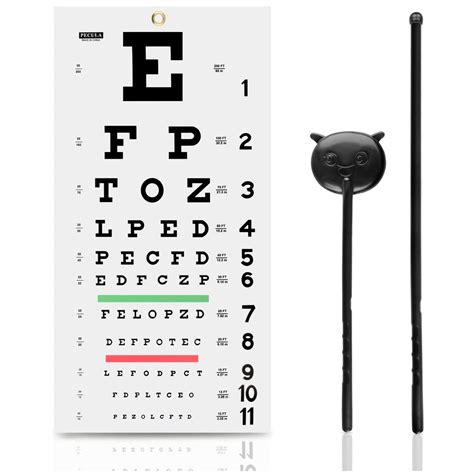 Buy Eye Chart Snellen Eye Chart Wall Chart Eye Charts With Hand Pointer And Eye Occluder For