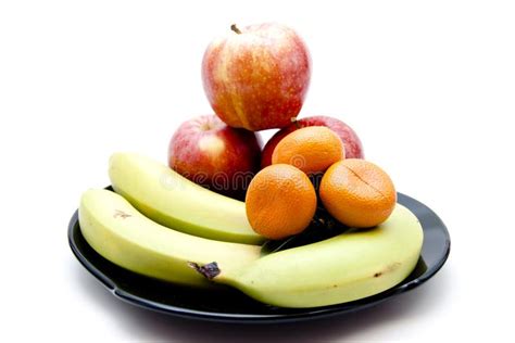Bananas And Apples And Oranges Stock Image Image Of Banana Plate