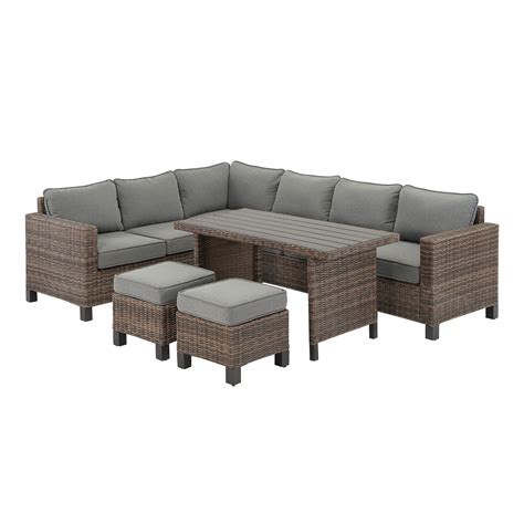 Better Homes And Gardens Brookbury 5 Piece Patio Wicker Sectional Set