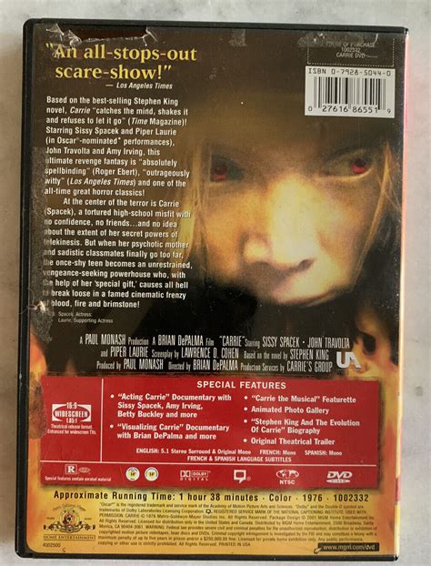 Carrie Dvd Special Edition Very Rare W Carrie The Musical Broadway