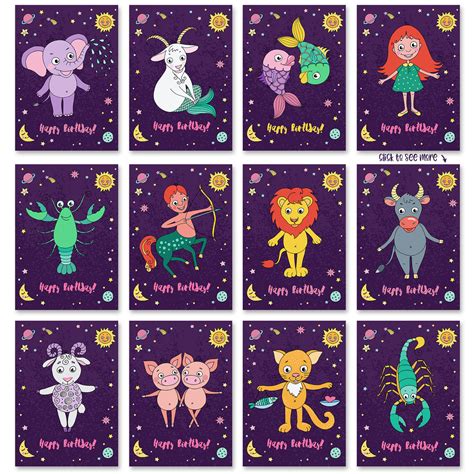Cute Zodiac Signs By Cute Characters From Maya