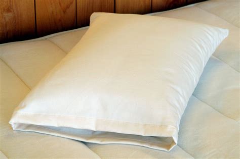 All Natural Soft Travel Pillow Small Eco Wool And Organic Cotton Cushion