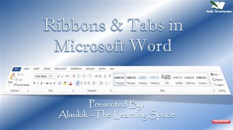 Ms Word Tutorial Ribbons And Tabs In Microsoft Word Ribbons And Tabs