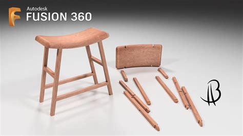 Furniture Design Speedrun 4 Using Autodesk Fusion 360 Stool Youtube