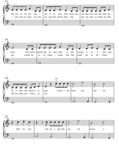 Treat You Better Shawn Mendes Easy Piano Cover Sheet Music Pdf