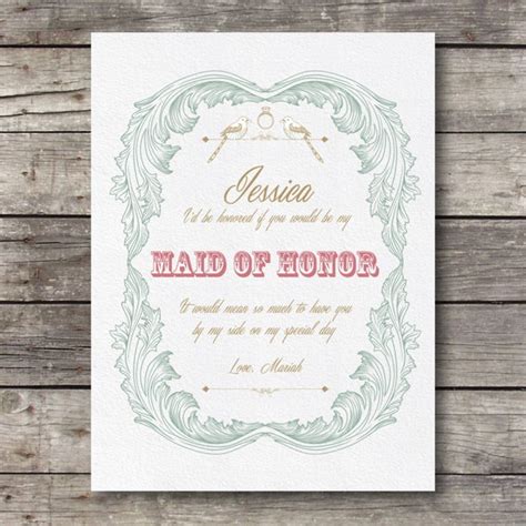 Items Similar To Will You Be My Maid Of Honor Card Customizable
