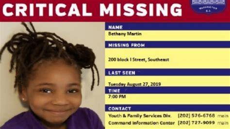 Missing 10 Year Old Girl Last Seen In Southeast Dc Has Been Found