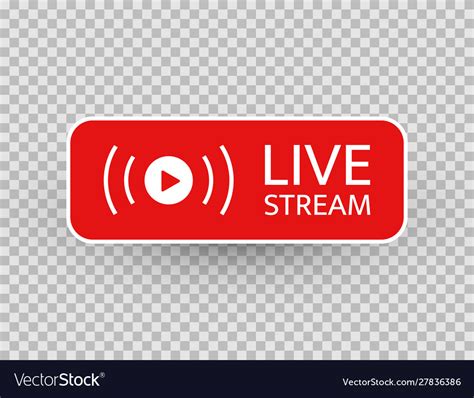 Live Stream Icon Streaming Video News Royalty Free Vector