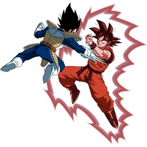Goku Vs Vegeta Saiyan Saga Render By Maxiuchiha22 On Deviantart